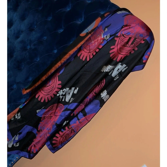 Nene Blanche  vintage Luxury Mulberry Silky Scarf - Picture 14 of 17